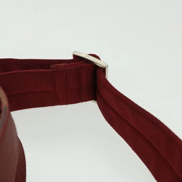 PRADA Boston Bag Nylon 2way Red Auth 51471 - Picture 12 of 16